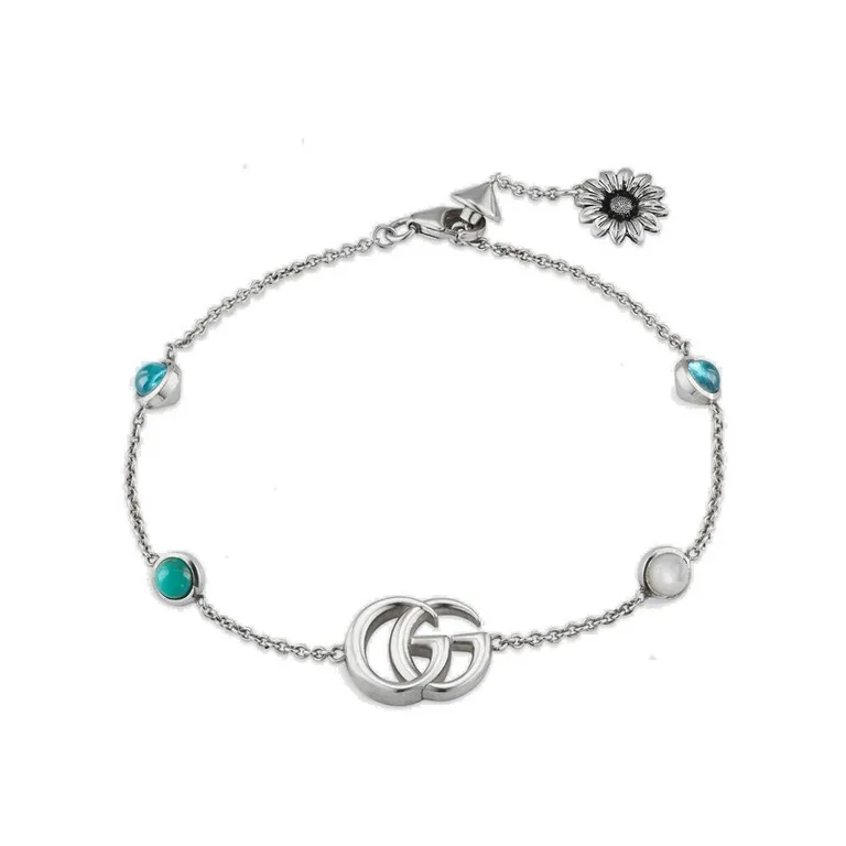 Gucci Bracciale con fiore e Doppia G YBA527393001 527393 J8474 8517