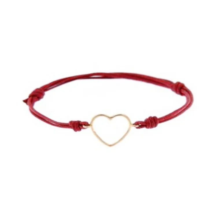 MARCO GERBELLA Bracciale cordino cuore piccolo a filo CF-BK-13-XG rosso