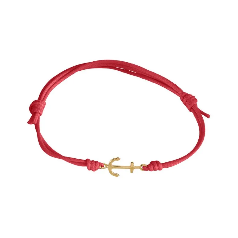 MARCO GERBELLA Bracciale cordino rosso con ancora AN-BK-51-XG