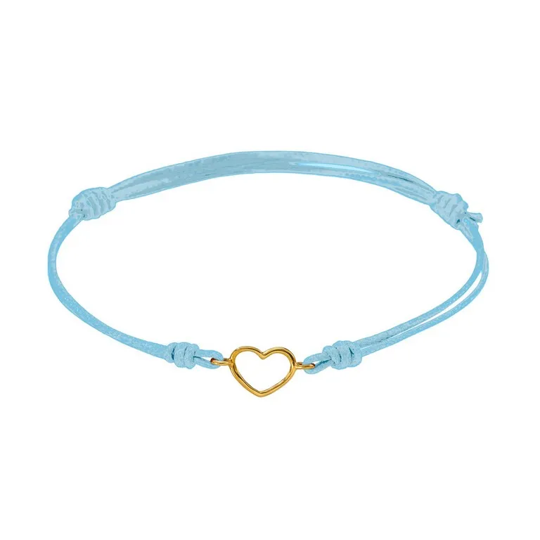 MARCO GERBELLA Bracciale cordino cuore piccolo a filo CF-BK-12-XG azzurro