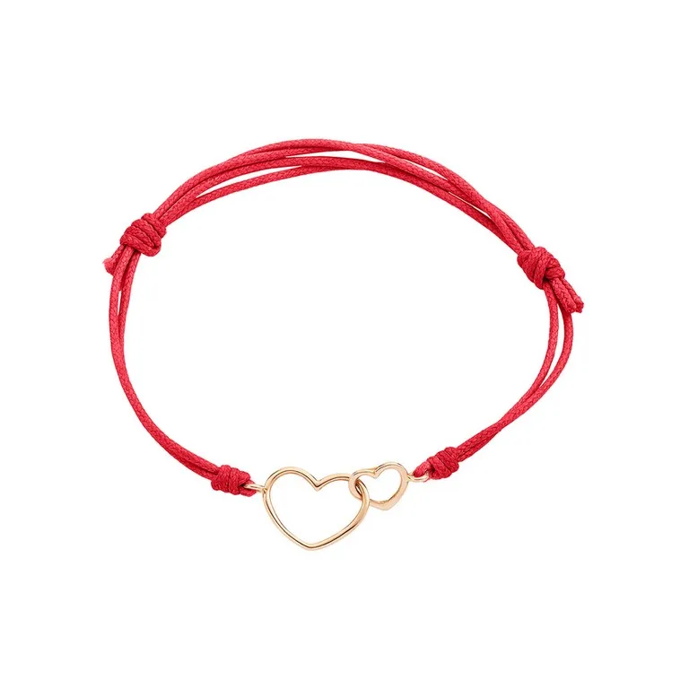 Marco Gerbella Orafi bracciale cordino rosso cuori intrecciati CF-BK-112-XG