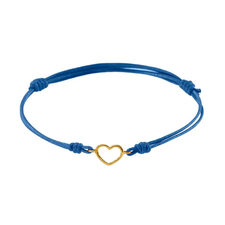 Marco Gerbella Orafi Bracciale cordino cuore piccolo a filo CF-BK-12-XG blu