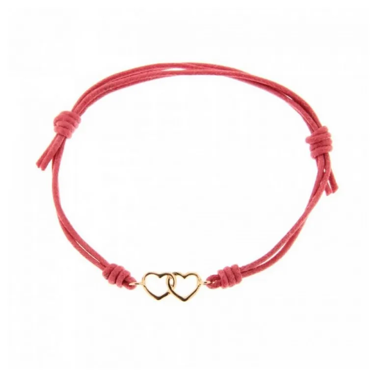 Marco Gerbella Orafi bracciale cordino rosso cuori intrecciati CF-BK-91-XG