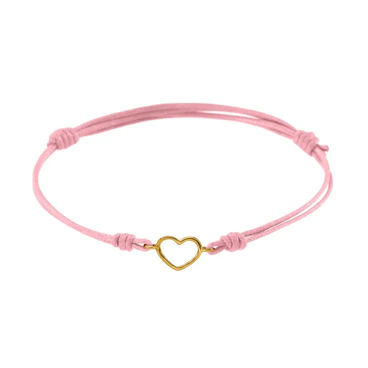 Marco Gerbella Orafi Bracciale cordino cuore piccolo a filo CF-BK-12-XG rosa