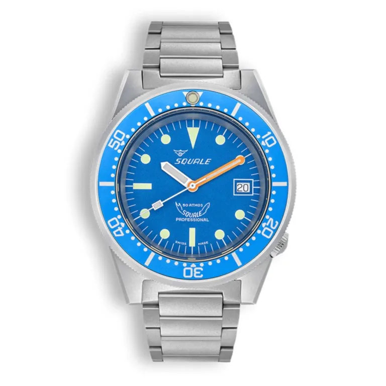 Squale 1521 Blue Blasted Bracelet 1521BLUEBL.SQ20S