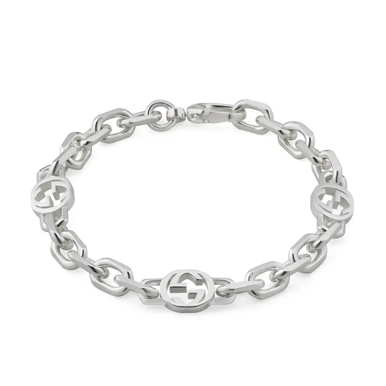 Gucci bracciale Interlocking G argento YBA620798002