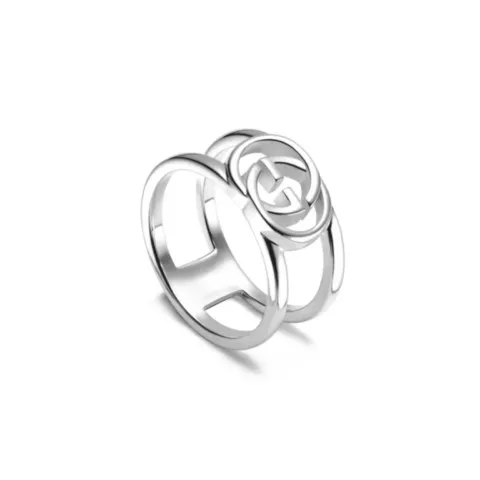 Gucci anello a fascia aperta larga Interlocking YBC797031001 Stile ‎295716 J8400 8106