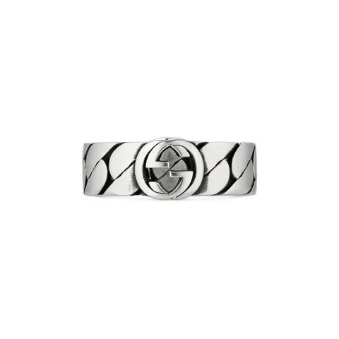 GUCCI INTERLOCKING G RING 6MM S GOURMETTE DETAIL SILVER YBC661513001_02