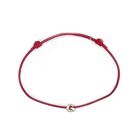 Marco Gerbella Orafi Bracciale cordino rosso lettera AB-BK-G5