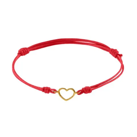 MARCO GERBELLA Bracciale cordino con cuore piccolo a filo CF-BK-12-XG redR