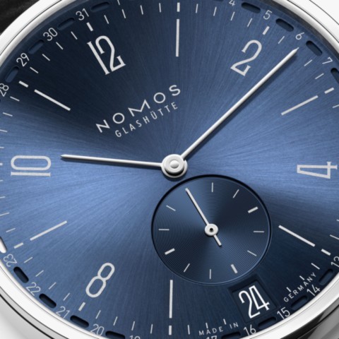 NOMOS Glashütte Tangente 2date blu 38 Rif. 136_04