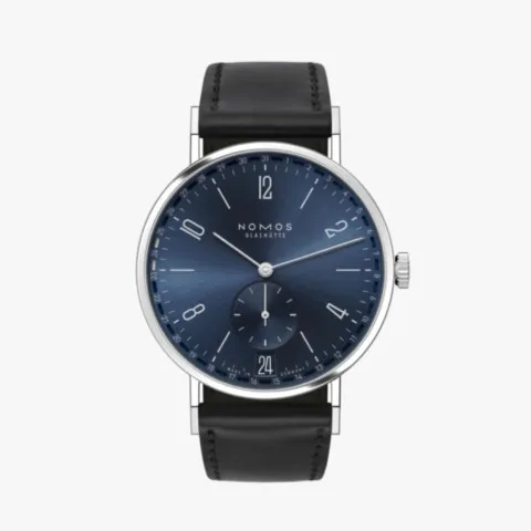 NOMOS Glashütte Tangente 2date blu 38 Rif. 136