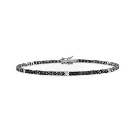 Salvini bracciale tennis diamanti black e bianchi 20085592